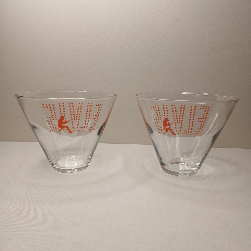 Vintage Cocktail Glasses Set Elvis Presley - Picture 2 of 10